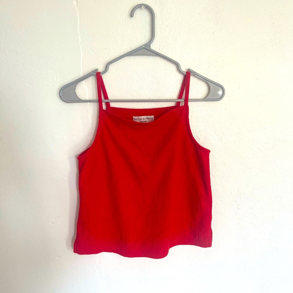 red tank top